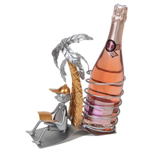 Felix bottle holder, grey/copper metal - Vacationer