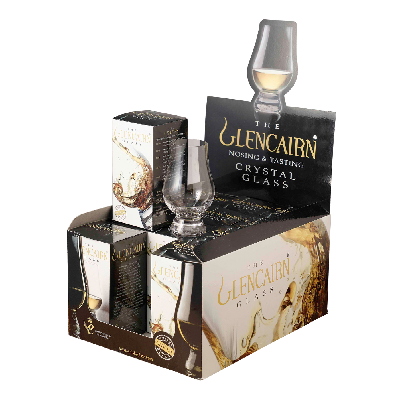 Verre à whisky Patrick Display cristal 19cl Glencairn présentoir et boite cadeau