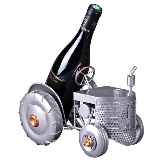 Support bouteille Félix métal gris/cuivre - Tracteur