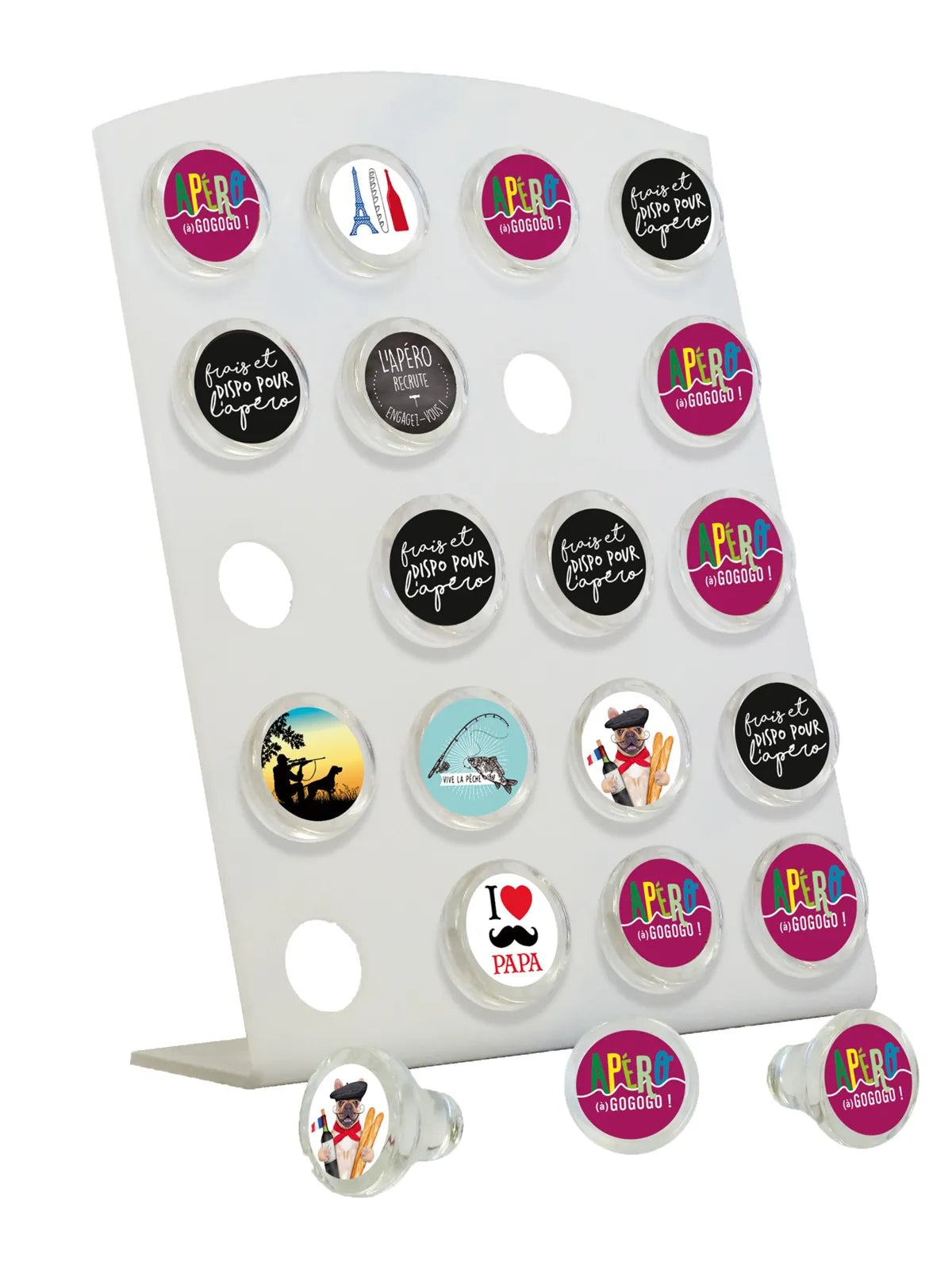 Vinolok display stand for 20 corks