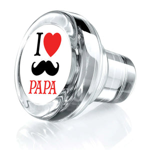 Crystal Vinolok stopper - Love/I love Papa