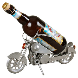 Support bouteille Félix métal gris/cuivre - Motard