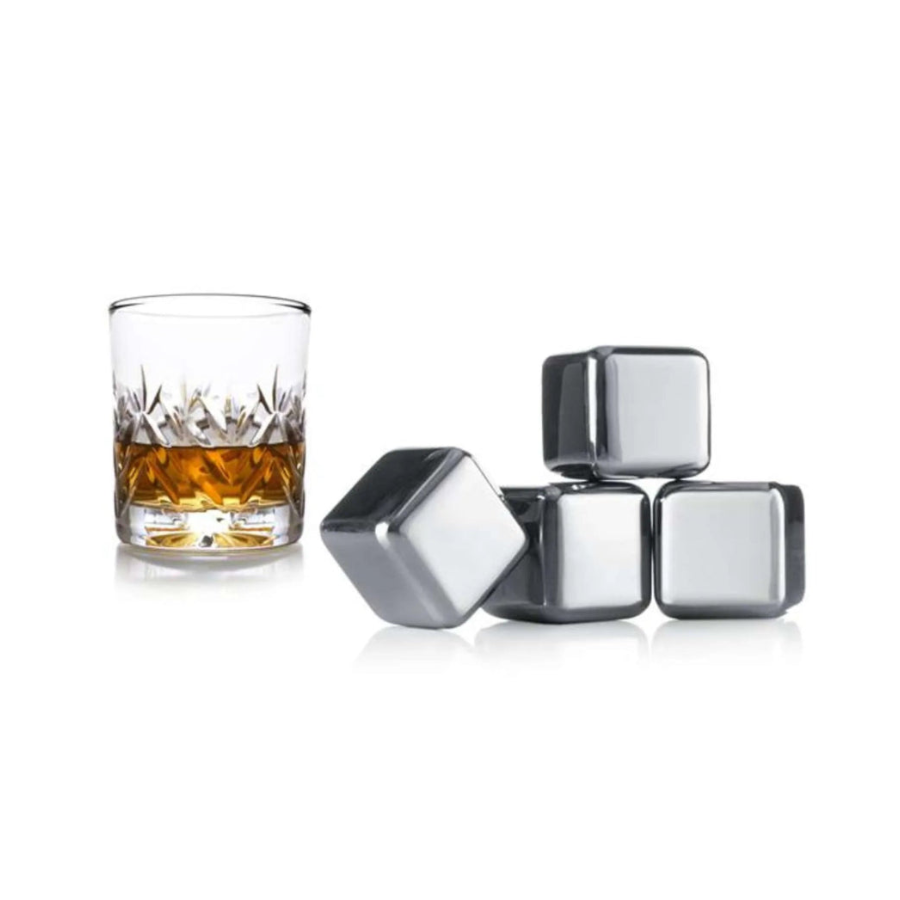 Glaçons à whisky Max inox rafraîchissant Vacuvin (4 pièces)
