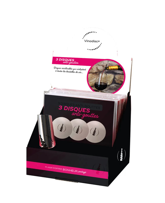 Vinodisc Drip-Free Disc black classic design aluminum (3 pieces)