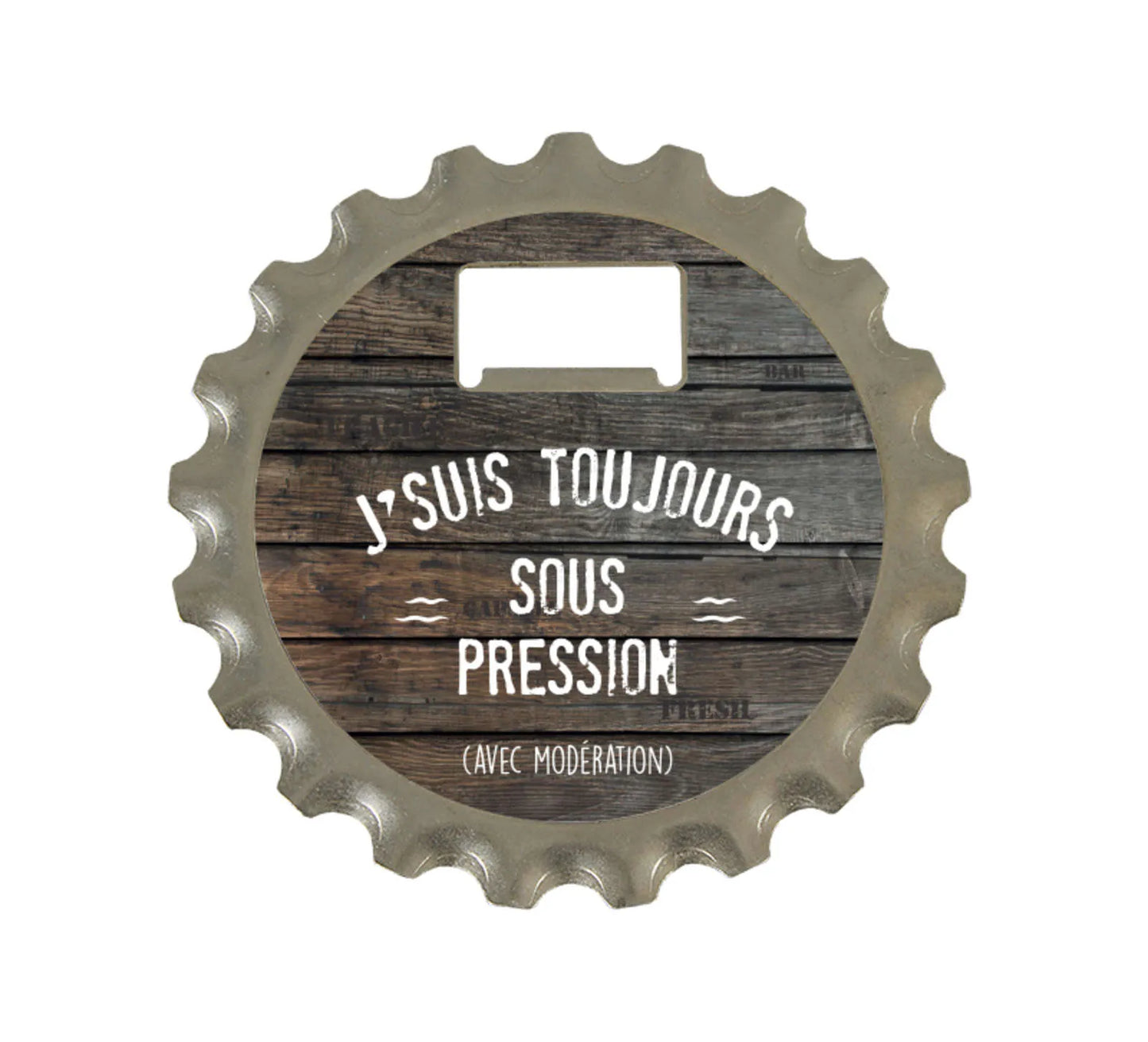 Décapsuleur 3 en 1 Marcus métal - Jsuis toujours sous pression