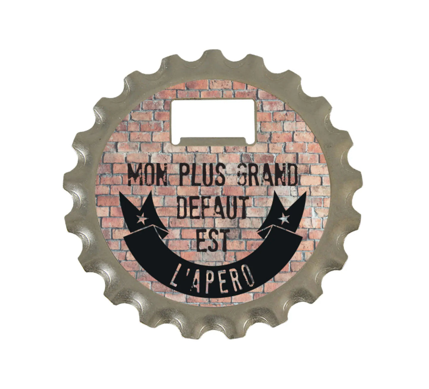 Décapsuleur 3 en 1 Marcus métal - Mon plus grand défaut est l’apéro...