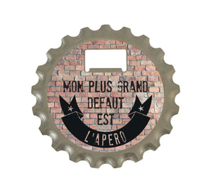 Décapsuleur 3 en 1 Marcus métal - Mon plus grand défaut est l’apéro...