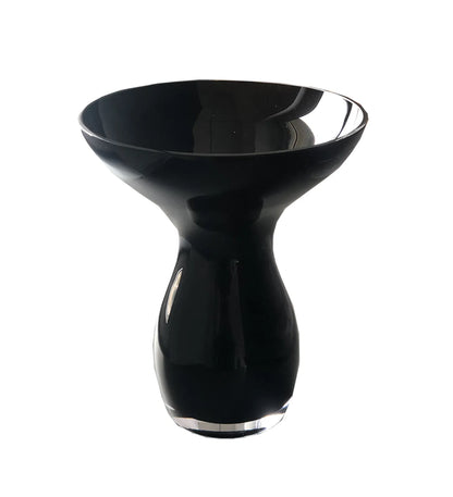 Courbu black glass spittoon