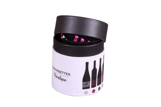 Chaussette de dégustation Pénélope toile lycra rayures assorties (4 piéces)