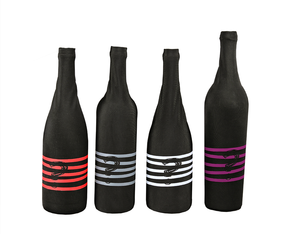 Chaussette de dégustation Pénélope toile lycra rayures assorties (4 piéces)