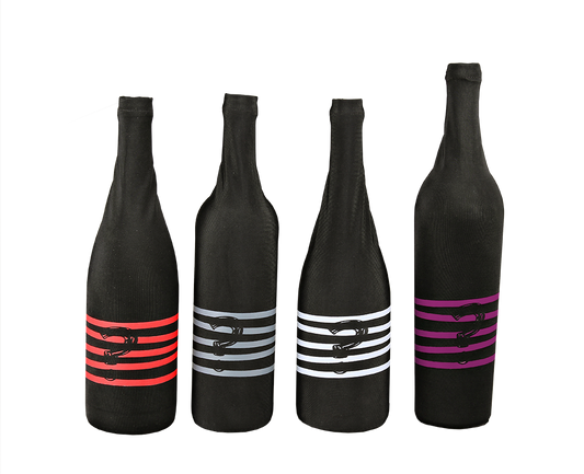Chaussette de dégustation Pénélope toile lycra rayures assorties (4 piéces)
