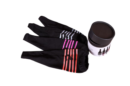 Chaussette de dégustation Pénélope toile lycra rayures assorties (4 piéces)
