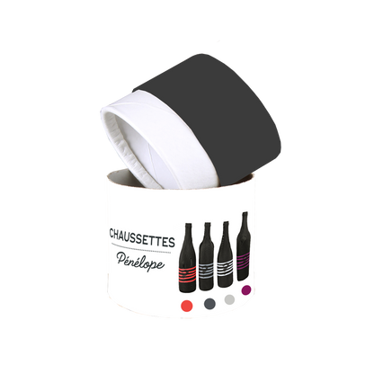 Chaussette de dégustation Pénélope toile lycra rayures assorties (4 piéces)