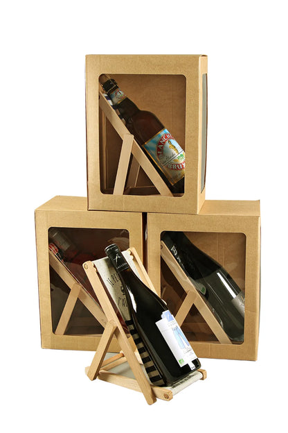 Valentina wooden and canvas bottle holder - Reserve