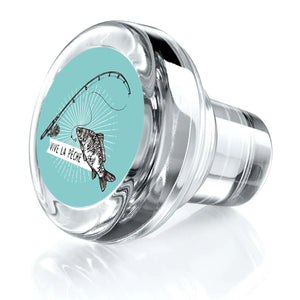 Crystal Vinolok stopper - Peach/Long live fishing
