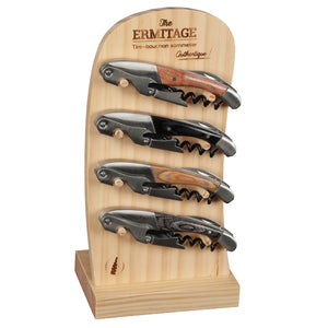 Ermitage natural wood display stand for 4 sommeliers