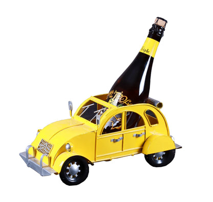 Support bouteille Félix métal jaune - 2CV