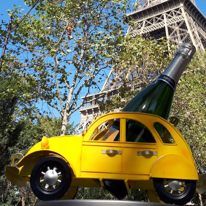 Support bouteille Félix métal jaune - 2CV