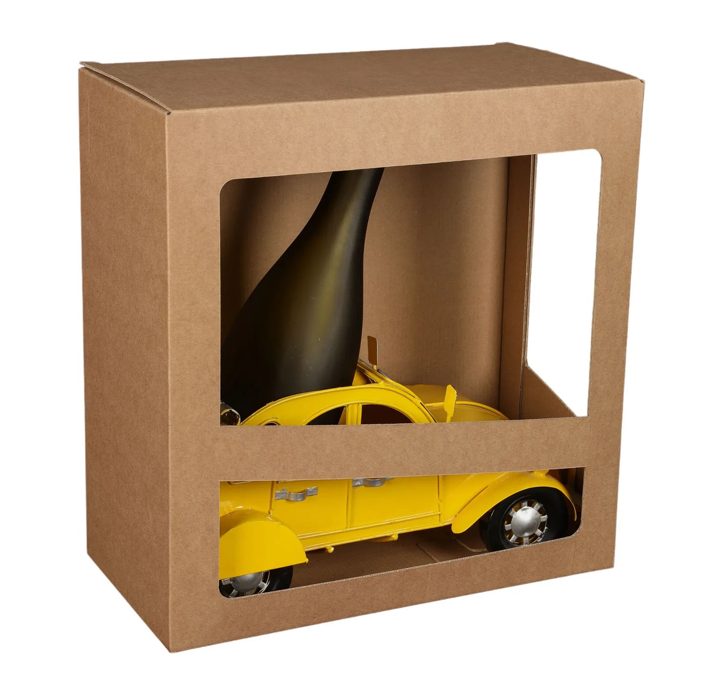 Support bouteille Félix métal jaune - 2CV
