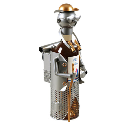 Support bouteille Félix métal gris/cuivre - Randonneur jumelle