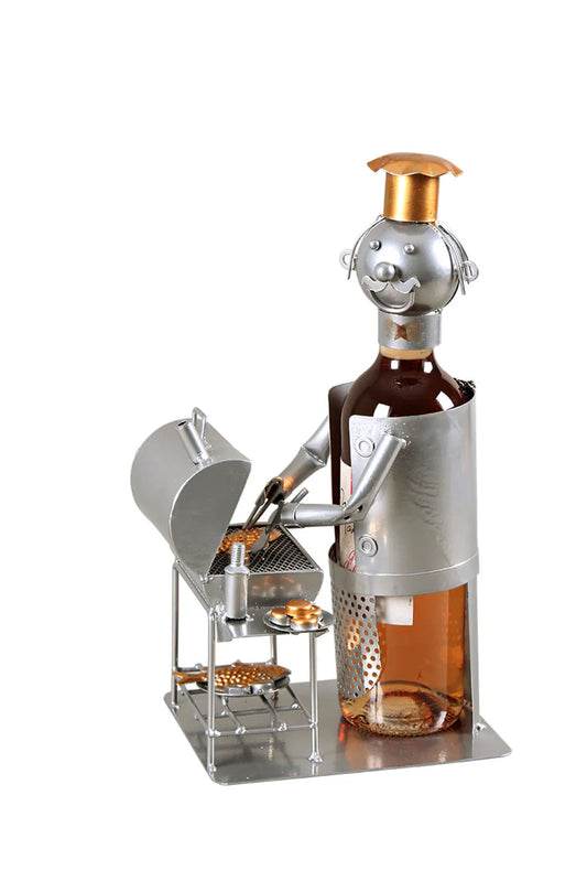 Felix bottle holder, grey/copper metal - Gas BBQ