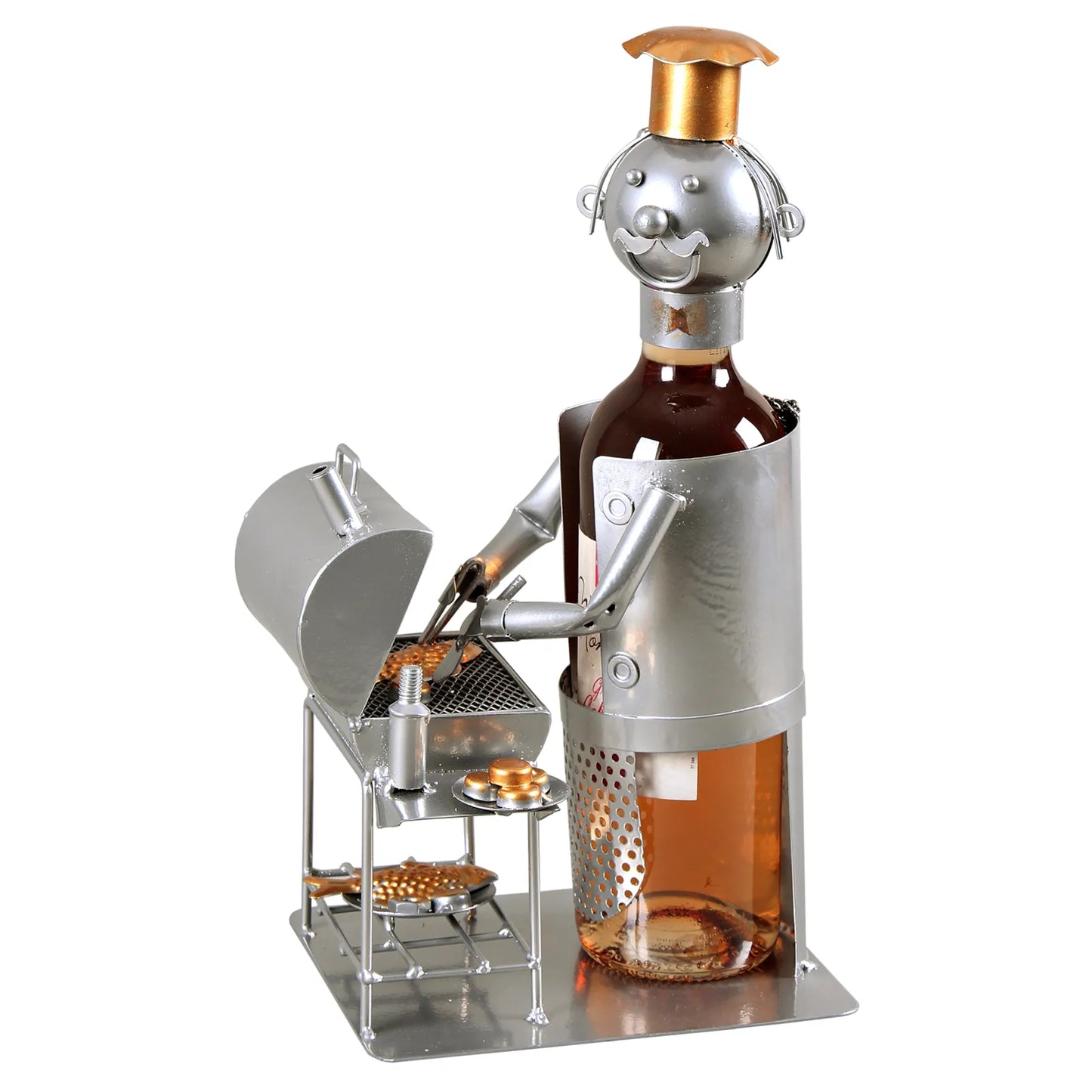 Support bouteille Félix métal gris/cuivre - BBQ Gaz