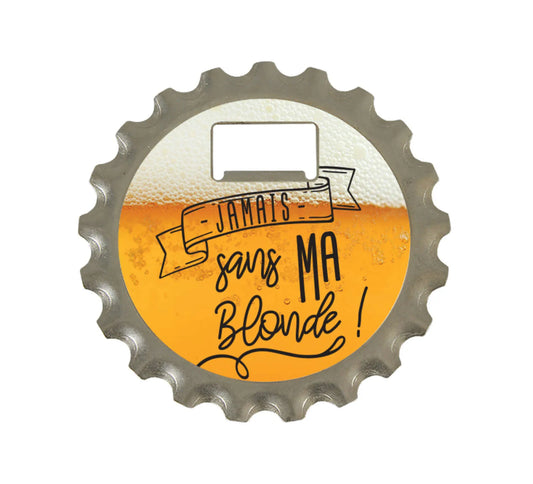 Décapsuleur 3 en 1 Marcus métal - Jamais sans ma blonde