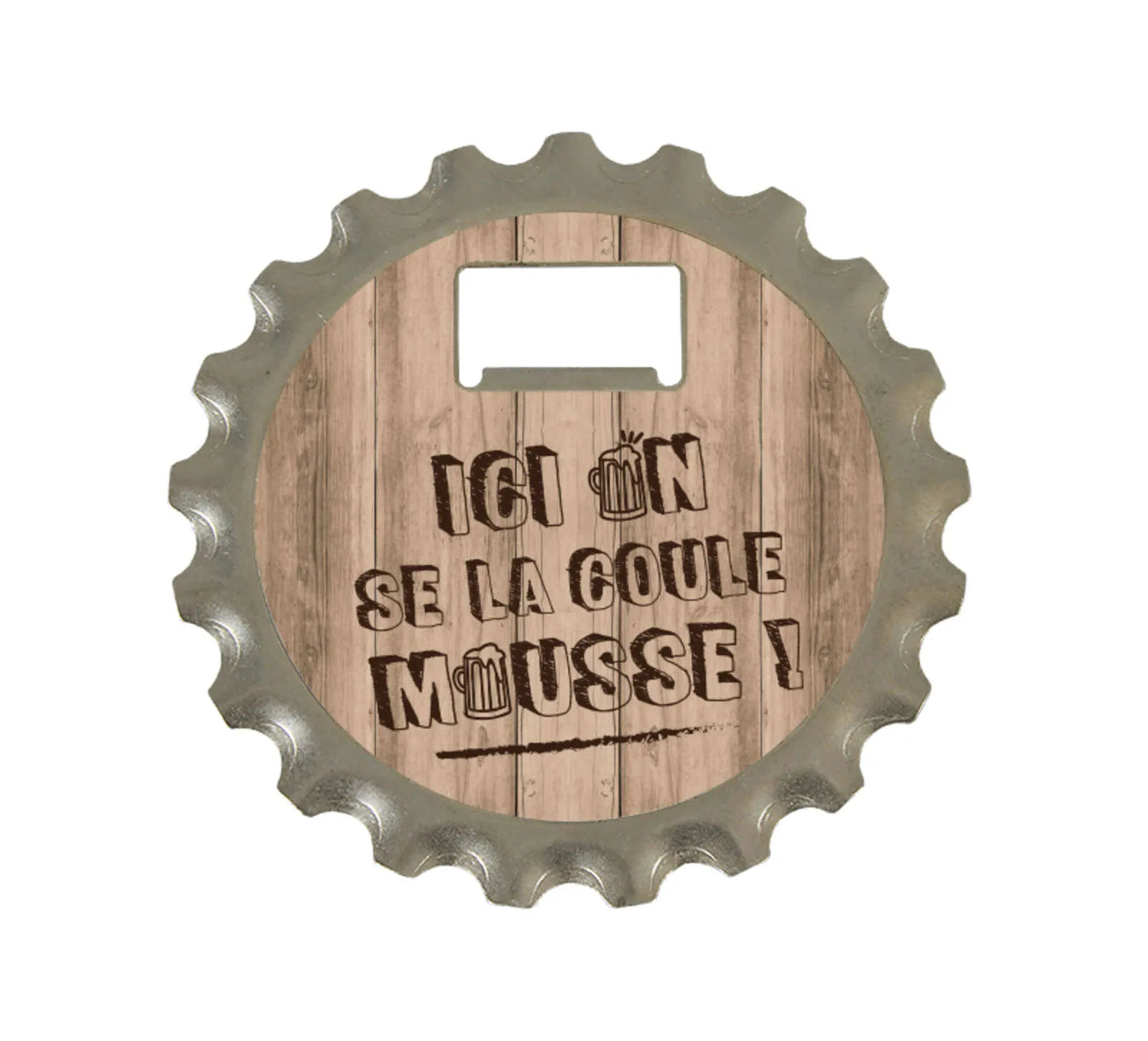 Décapsuleur 3 en 1 Marcus métal - Ici on se la coule mousse