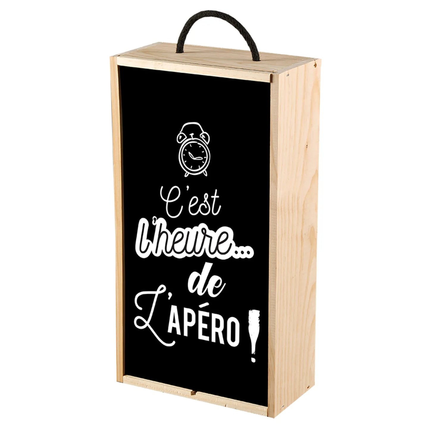 Coffret apéro Thibaud bois 3 accessoires pour 1 bouteille  - Cest lheure...