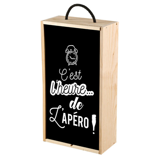 Coffret apéro Thibaud bois 3 accessoires pour 1 bouteille  - Cest lheure...