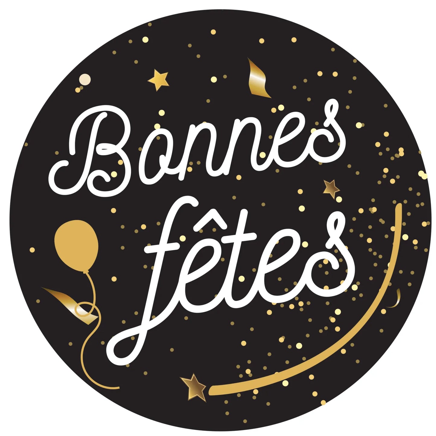 Bouchon Vinolok cristal noir - Bonnes Fêtes