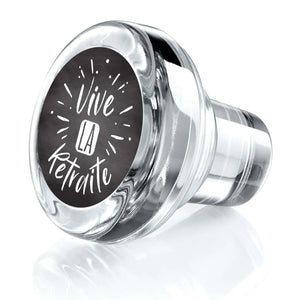 Vinolok Crystal Stopper - Manhattan/Vive la retraite