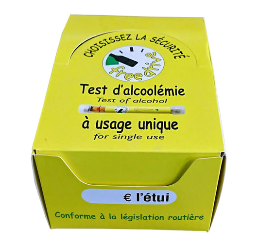 Justus single-use breathalyzer without balloon 0.5g/l (cardboard display)