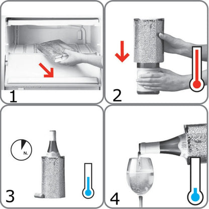 Gaine rafraichissante Active Cooler Wine silver Vacuvin
