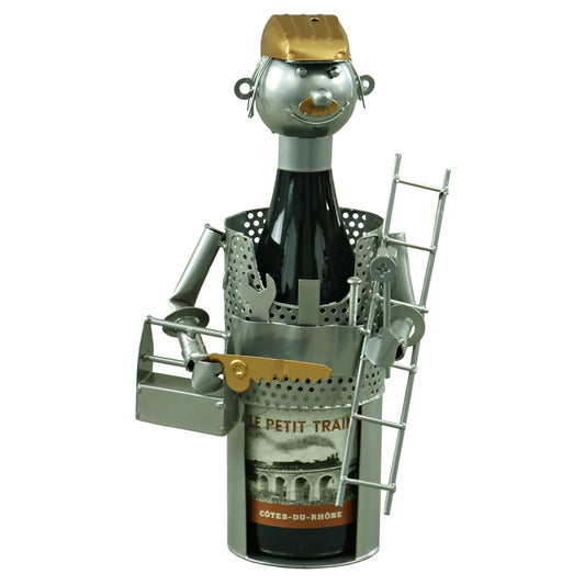 Felix bottle holder, grey/copper metal - DIY