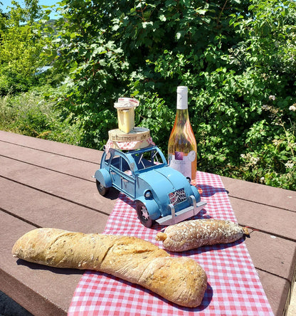 Support bouteille Félix métal bleu - 2CV