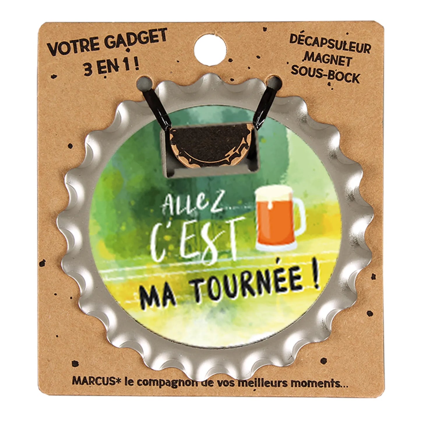 Décapsuleur 3 en 1 Marcus métal - Allez cest ma tournée