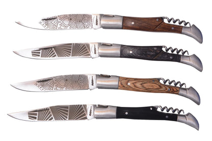Vivarais corkscrew knife with matching wooden handle