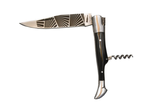 Vivarais corkscrew knife with matching wooden handle