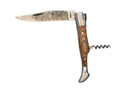 Vivarais corkscrew knife with matching wooden handle