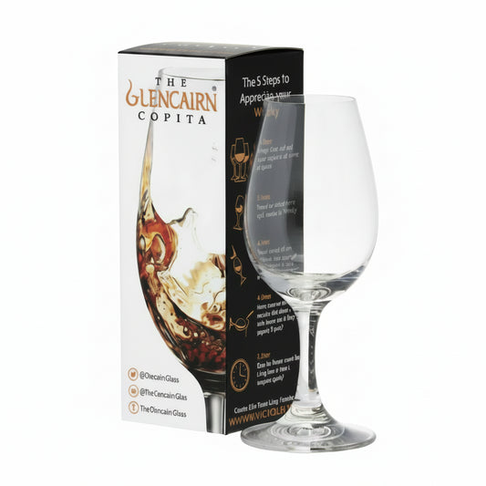 Verre à whisky Simon sur pied cristal 15cl Glencairn boite cadeau