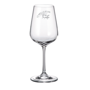 Verre de dégustation Perito 36cl sur pied décoré noir - Le meilleur vin…