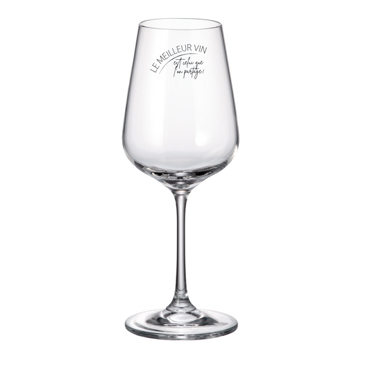 Verre de dégustation Perito 36cl sur pied décoré noir - Le meilleur vin…