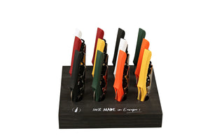 Veneto black-stained wood display stand for 12 sommeliers