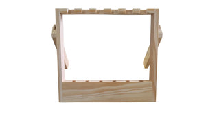 Vivarais Chatel natural wood display stand for 6 Vivarais knives