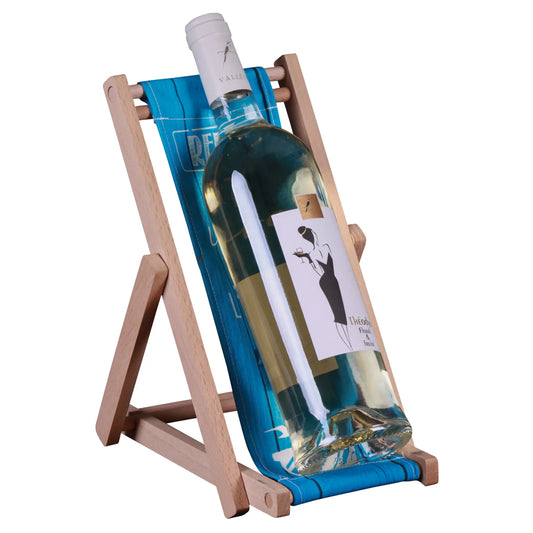 Valentina wooden and canvas bottle holder - It's Aperitif Time