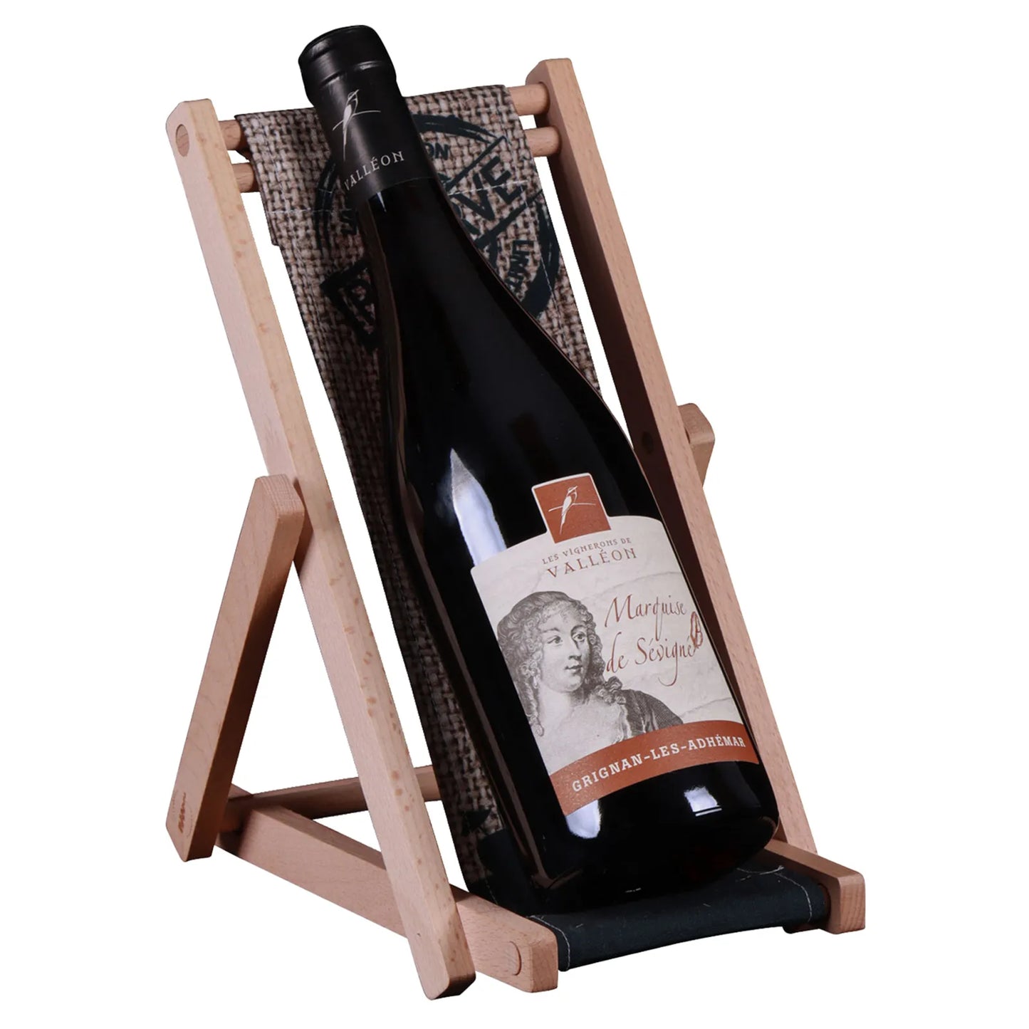 Valentina wooden and canvas bottle holder - Reserve