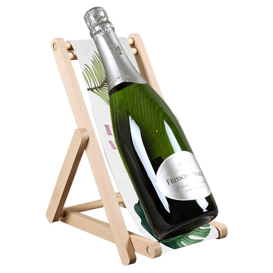 Valentina wooden bottle holder - Don't worry be happy