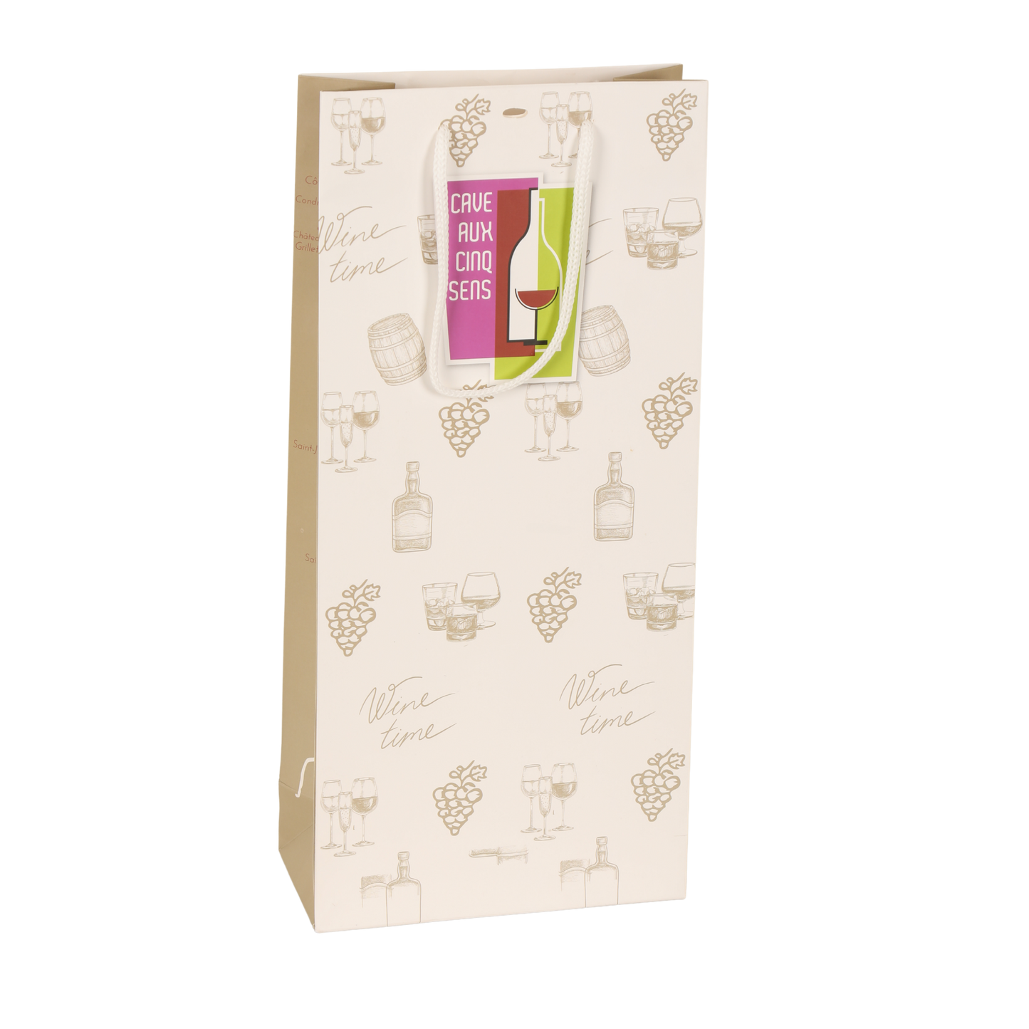 Sac papier luxe 2 bouteilles 18x8.7x39cm personnalisé