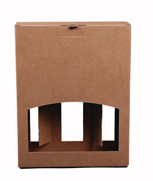 Atlanta kraft cardboard suitcase containing 3 x 33cl beers (long-neck type)